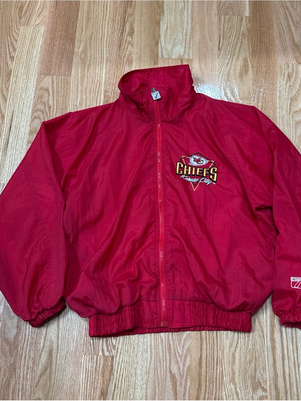 Vintage Kansas City Chiefs Jacket Logo 7 Windbreaker Mens Size Medium